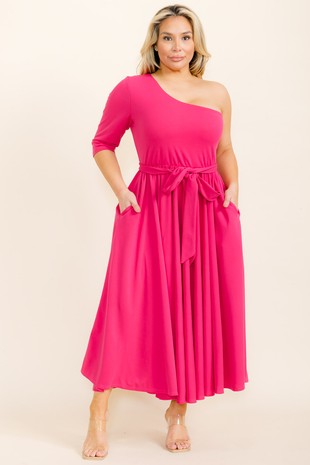 9474 ONE SHOLDER DRESS
