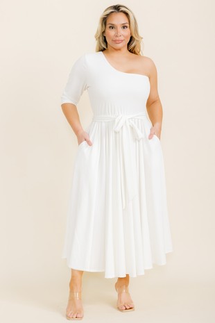 9474 ONE SHOULDER DRESS